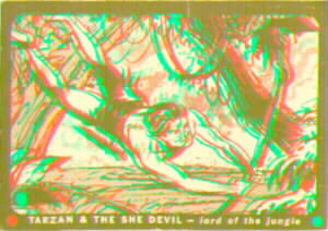 Harry Hepcat swings through the trees in 3-D